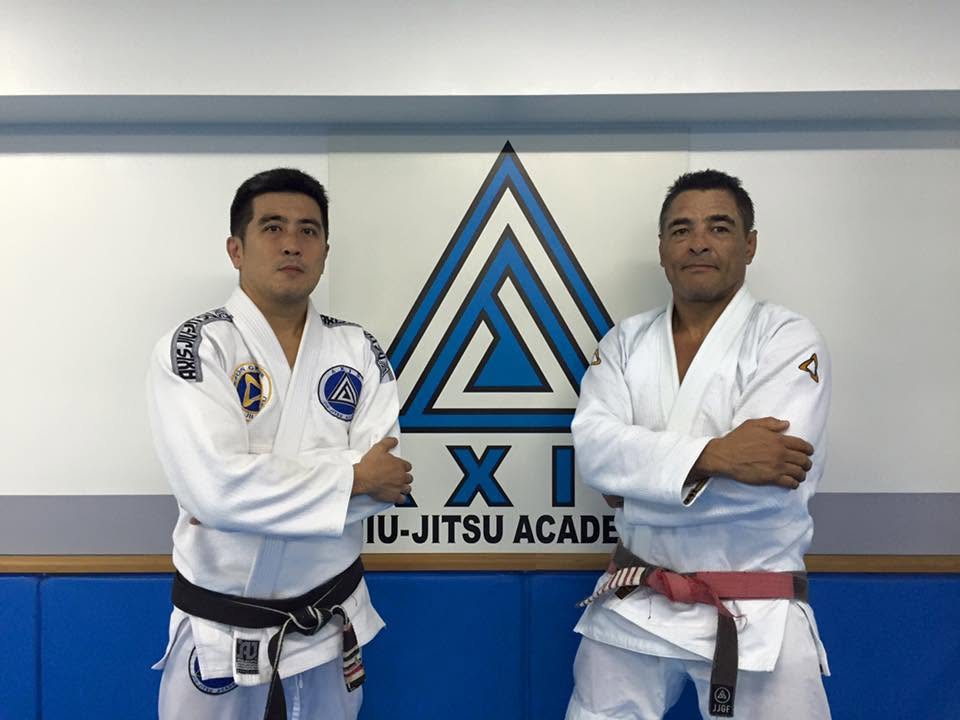 Takamasa Watanabe with Rickson Gracie at Axis Jiu-Jitsu Academy, Tokyo